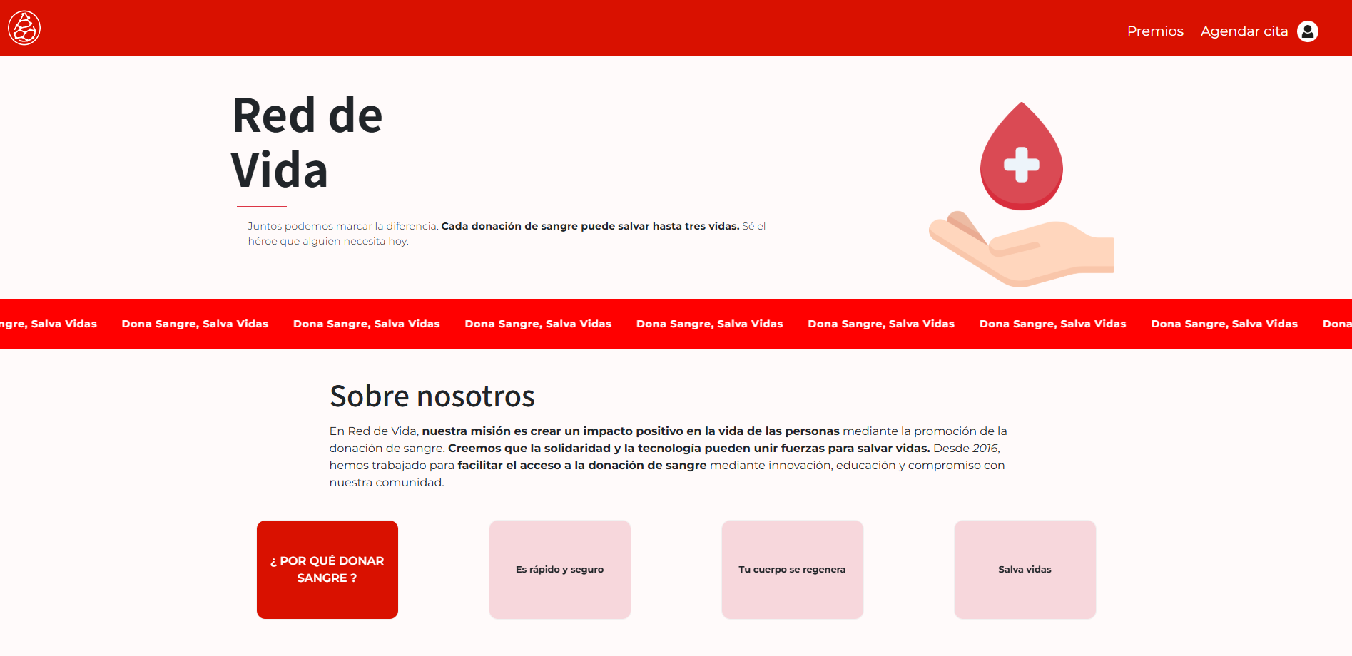 Red de Vida - Plataforma de donación de sangre